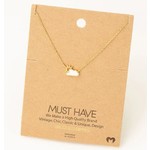 Fame Accessories F Mini Cloud Sun Pendant Necklace Gold