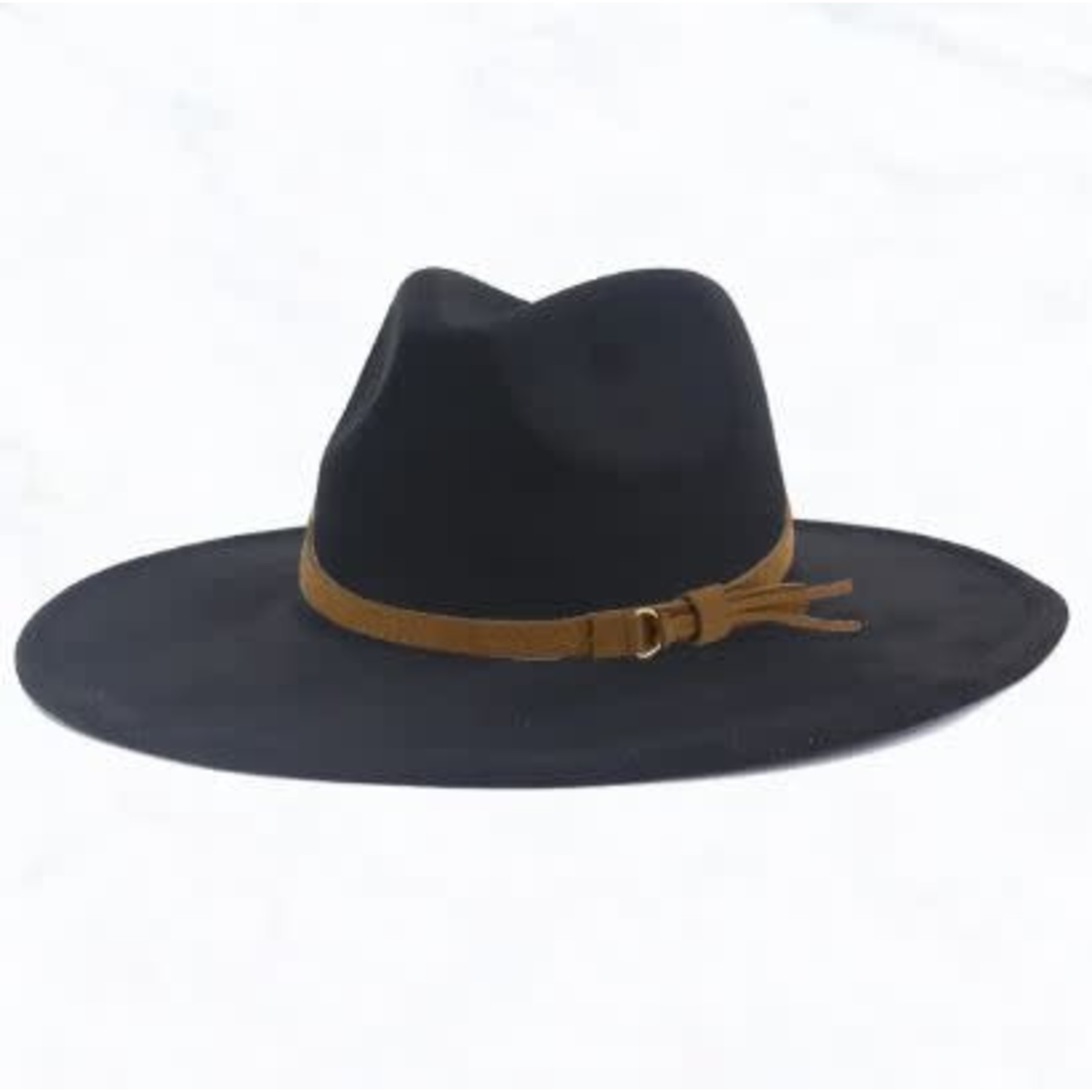 Suzie Q SQ Large Leather Belt Big Brim Hat