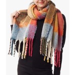 Fashion City FC Multi  Fuzzy Scarf Mustard