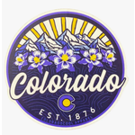 Colorado Cool CC Hikin' Mountain Bloom Sticker