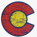 Colorado Cool Colorado Cool Topo Map Sticker Red