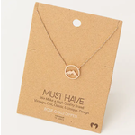 Fame Accessories FA Circle Mountain Necklace Rose Gold