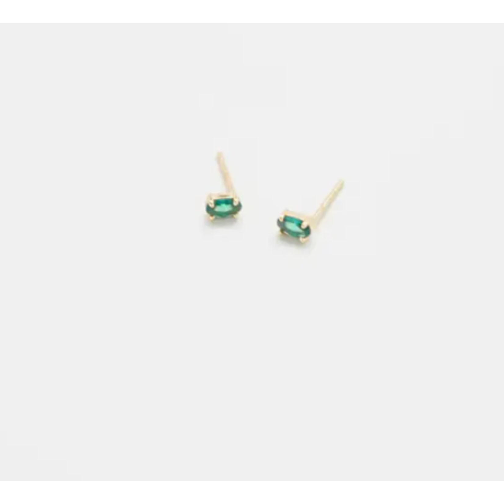 Admiral Row AR Green Cz Oval Stud Earrings