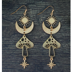 ZAD ZAD Magical Mushroom Lunar Gold Earrings