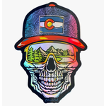 Colorado Cool CC Skull Summer Holo Sticker