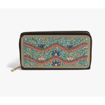 Coco & Carmen C&C Artisan Beaded Wallet Turquoise/Pink