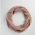 Coco & Carmen C&C  Speckled Chenille Knit Infinite Scarf Pink