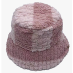 Fashion City FC Winter Two Tone Pattern Sherpa Bucket Hat Pink