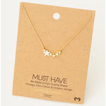 Fame Accessories FA Dainty Multi Star Necklace Gold