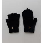 Leto Accessories Leto Cozy Knit Convertible Gloves Black