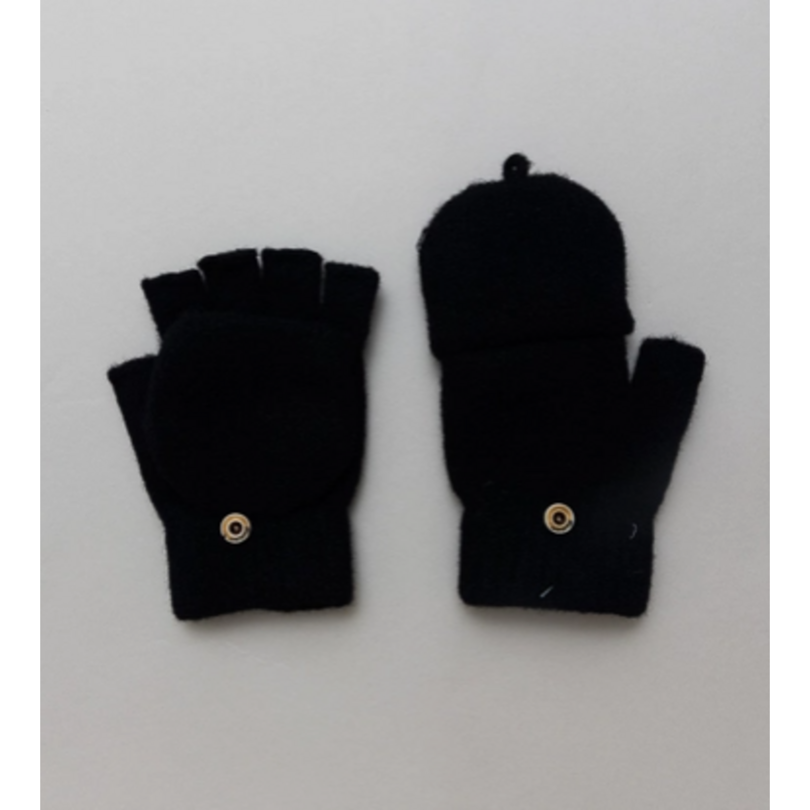 Leto Accessories Leto Cozy Knit Convertible Gloves Black