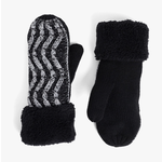 Coco & Carmen C&C Sparkle Waves Knit Mittens Black