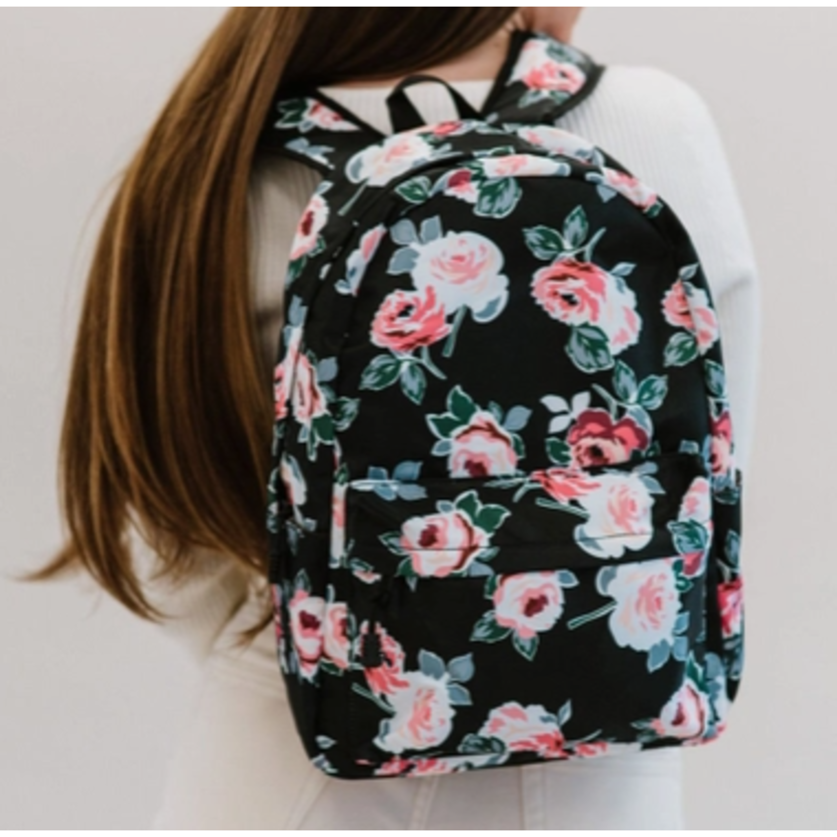 Modern+Chic KC Rosalie Floral Print Backpack Black