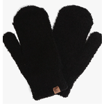 Fashion City Winter Solid Color Soft Flush Mittens Black