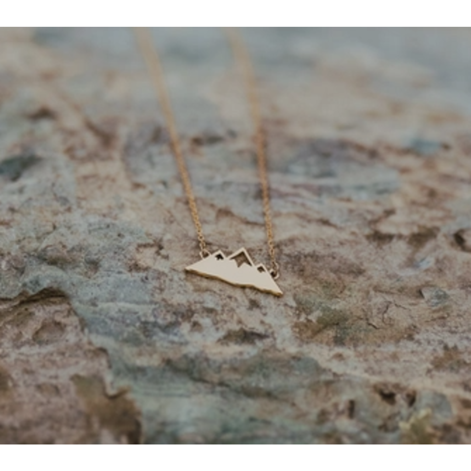 The Montana Scene TMS Mountain Necklace Gold