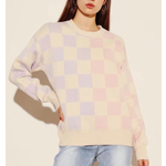 Miss Sparkling MS Two Tone Checkered Sweater