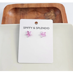 Spiffy & Splendid S&S Star Studs - Pink Glitter