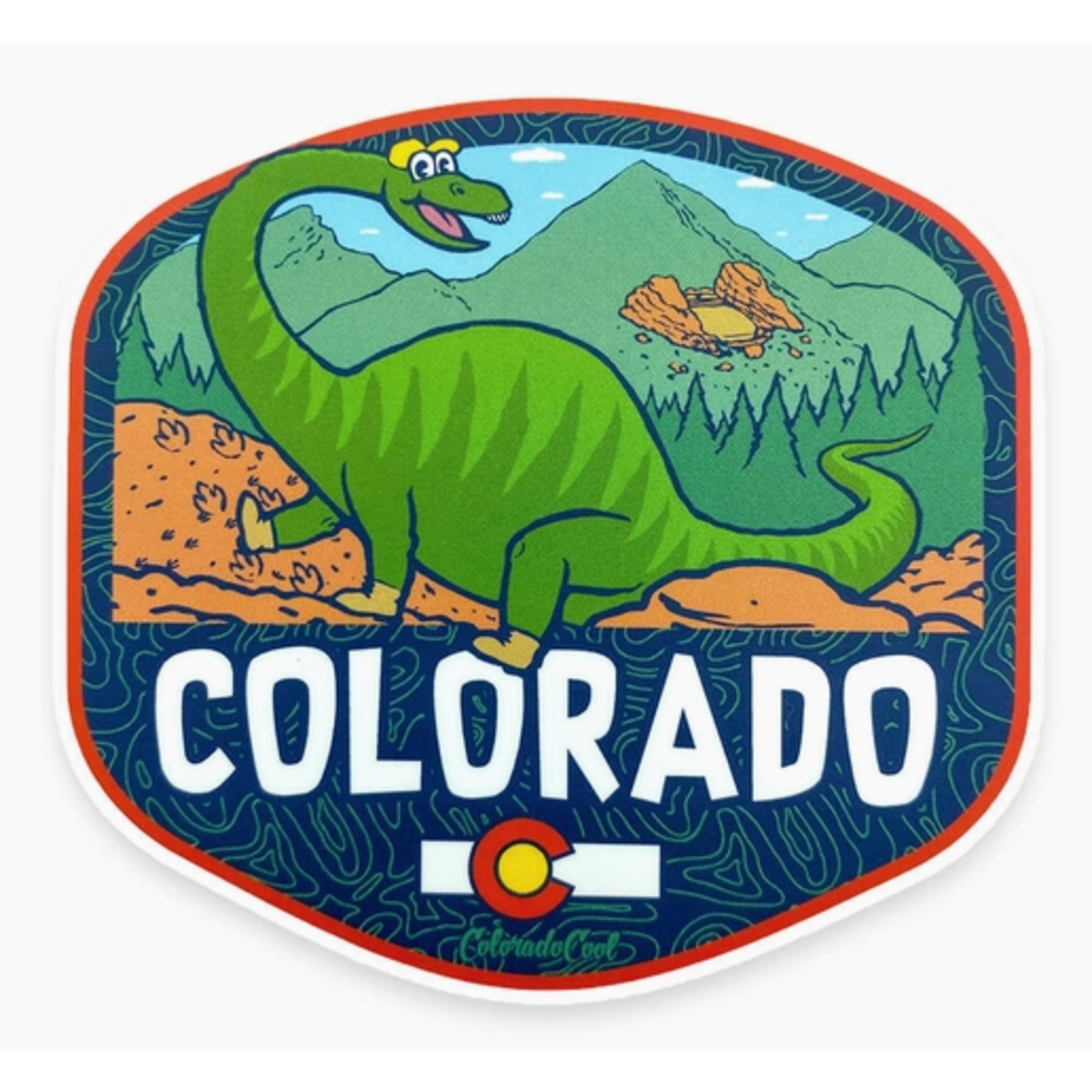 Coloradocool ColoradoCool Hikin' Dino Sticker