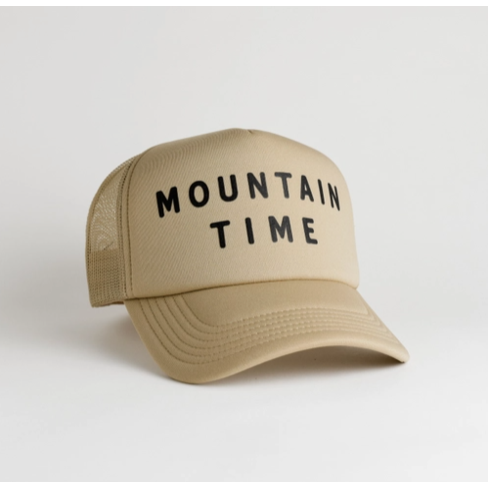 Endless August Supply Co, Endless August Mountain Time Recycled Trucker Hat - Khaki