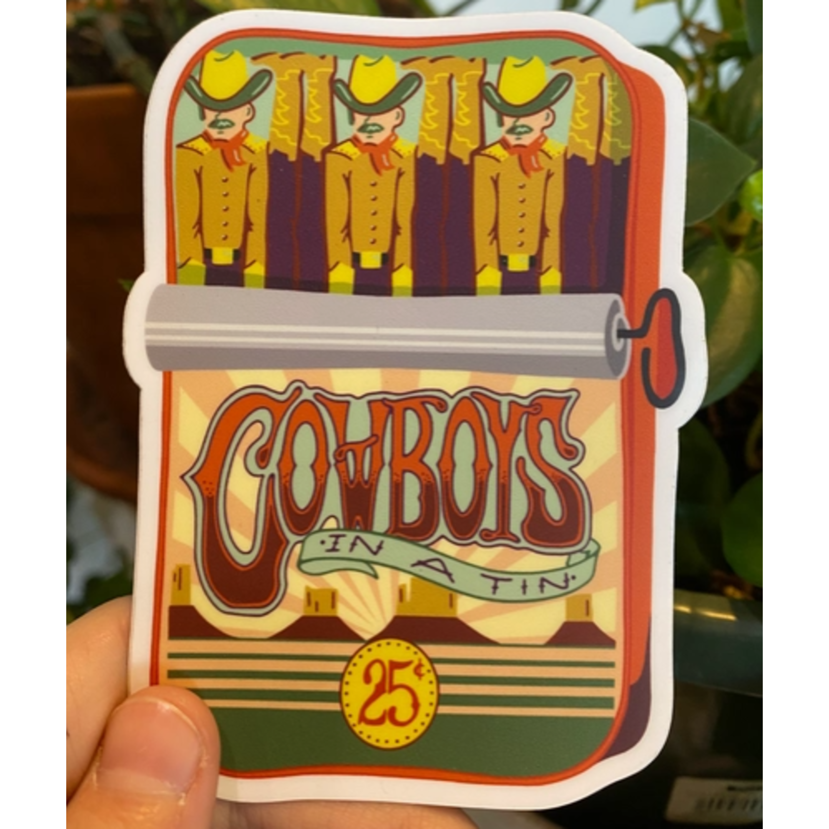 Caroline Clark CClark Cowboys in A Tin Sticker