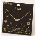 Fame Fame Gold Dipped Cz Flower Charm Necklace