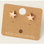 Fame Accessories Fame Mini Stud Star Earrings Rose Gold