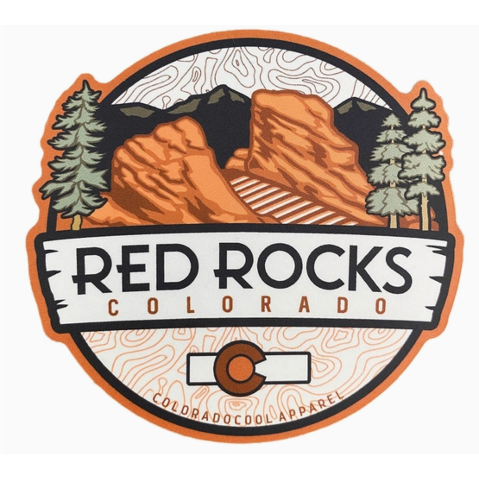 Coloradocool Coloradocool Red Rocks Topo Sticker