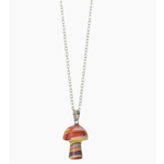 ZAD ZAD Painted Picasso Stone Mushroom Necklace