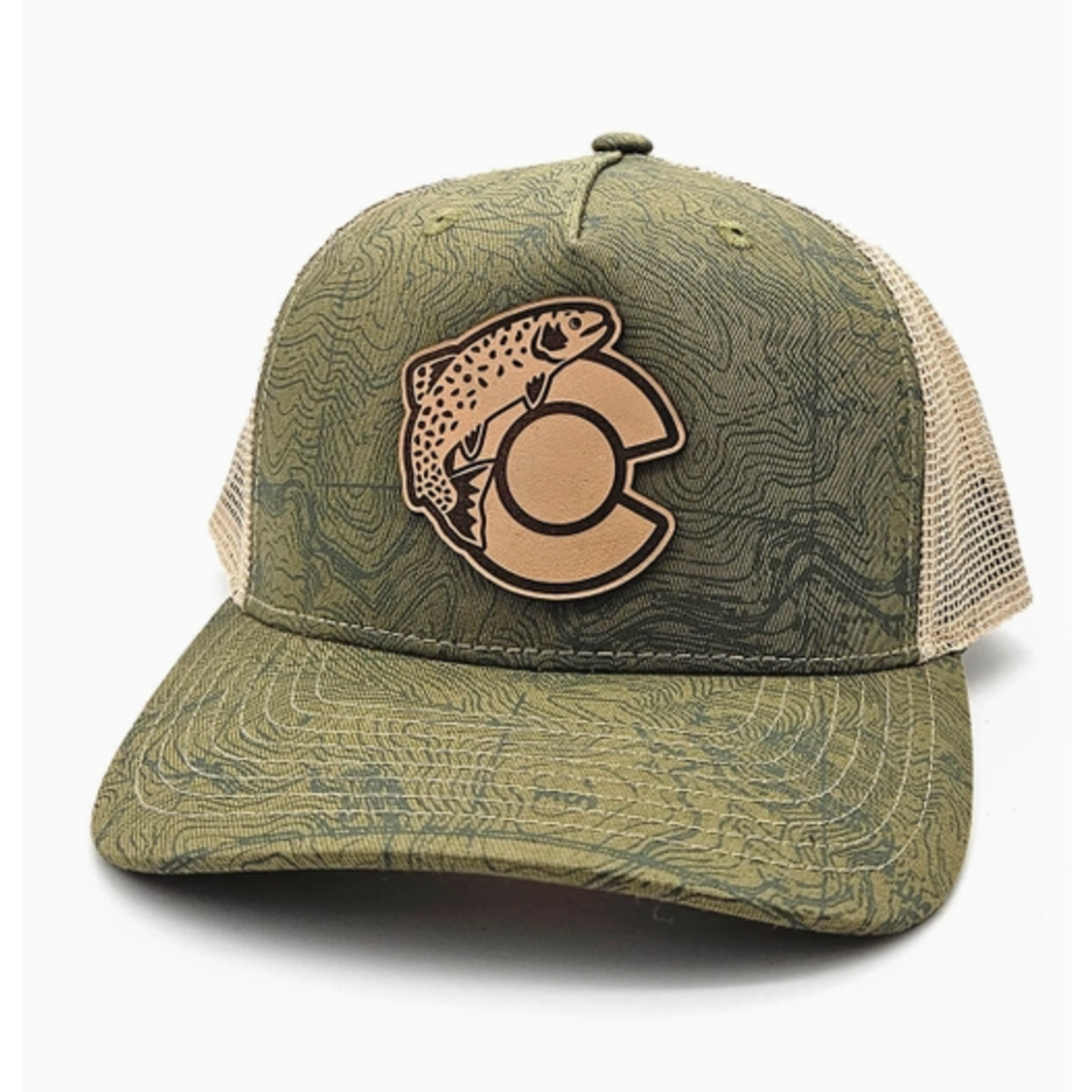 Coloradocool Coloradocool Cutthroat Patch Trucker Hat - Olive