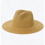 Suzie Q Suzie Q Braided Leather Belt Straw Hat Kahki