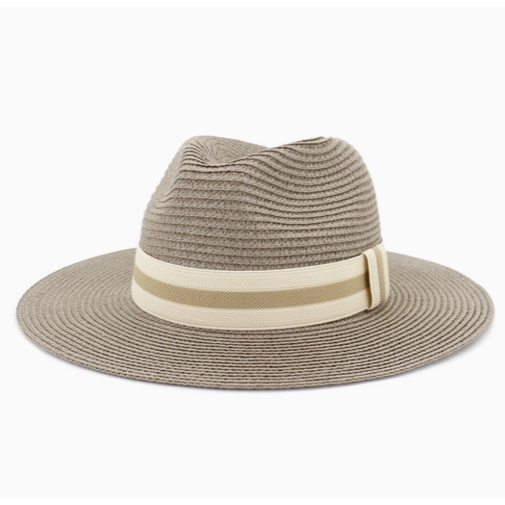 Suzie Q Suzie Q Beach Hat With Two Tone Belt Taupe