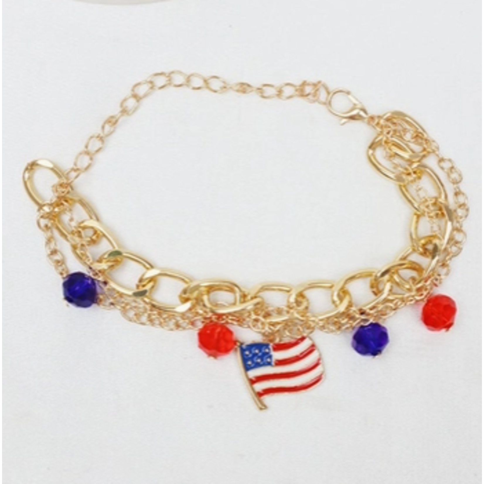 Love & Repeat L&R US Flag Charm Bracelet