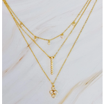 Ellison+Young E&Y Bezel Crystals Layered Chain Necklace