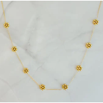 Ellison+Young E&Y Dainty Golden Bead Flower Necklace