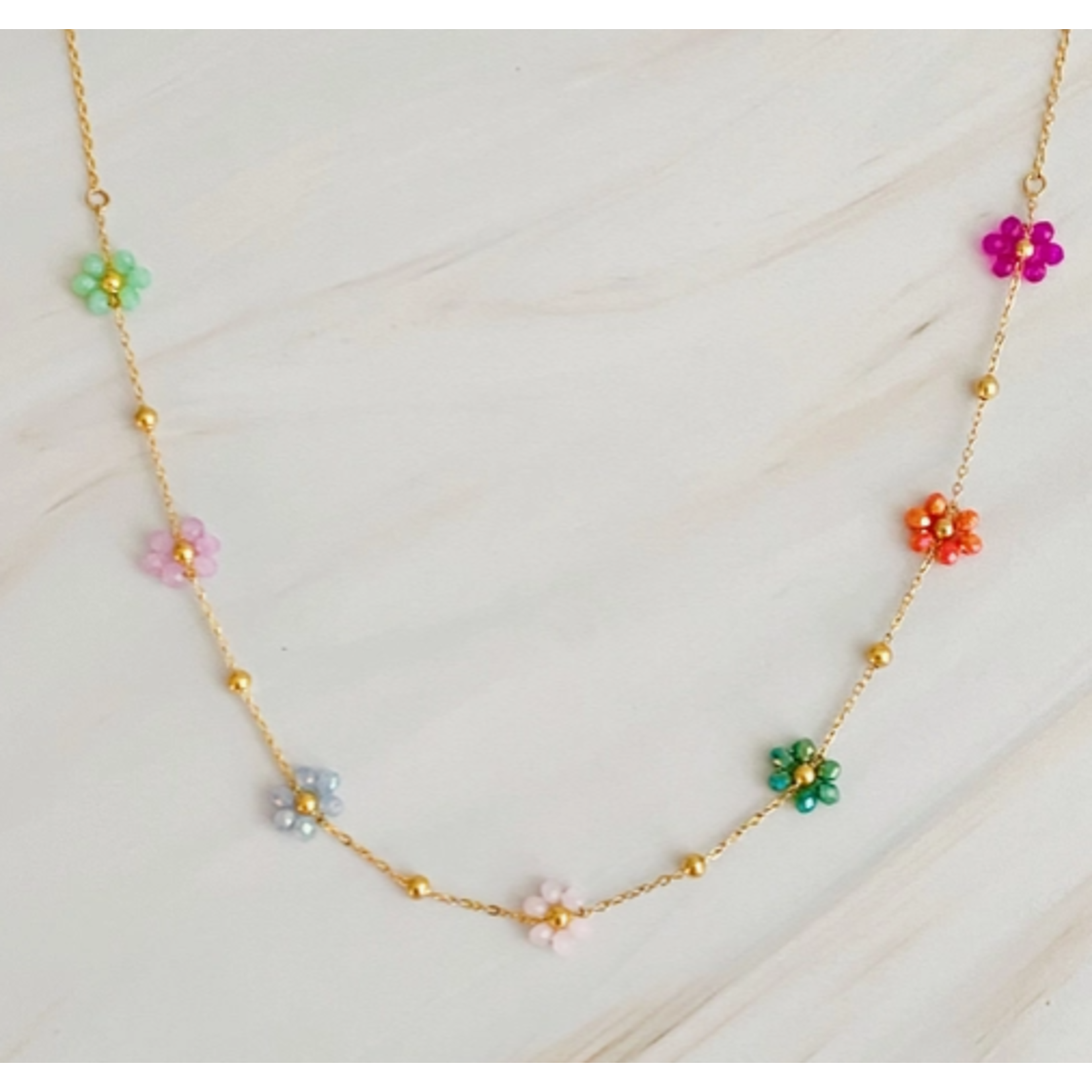 Ellison+Young E&Y Flower Field Romance Beaded Necklace Color