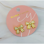 Ellison+Young E&Y Shine Sparkle Bow Stud Earrings