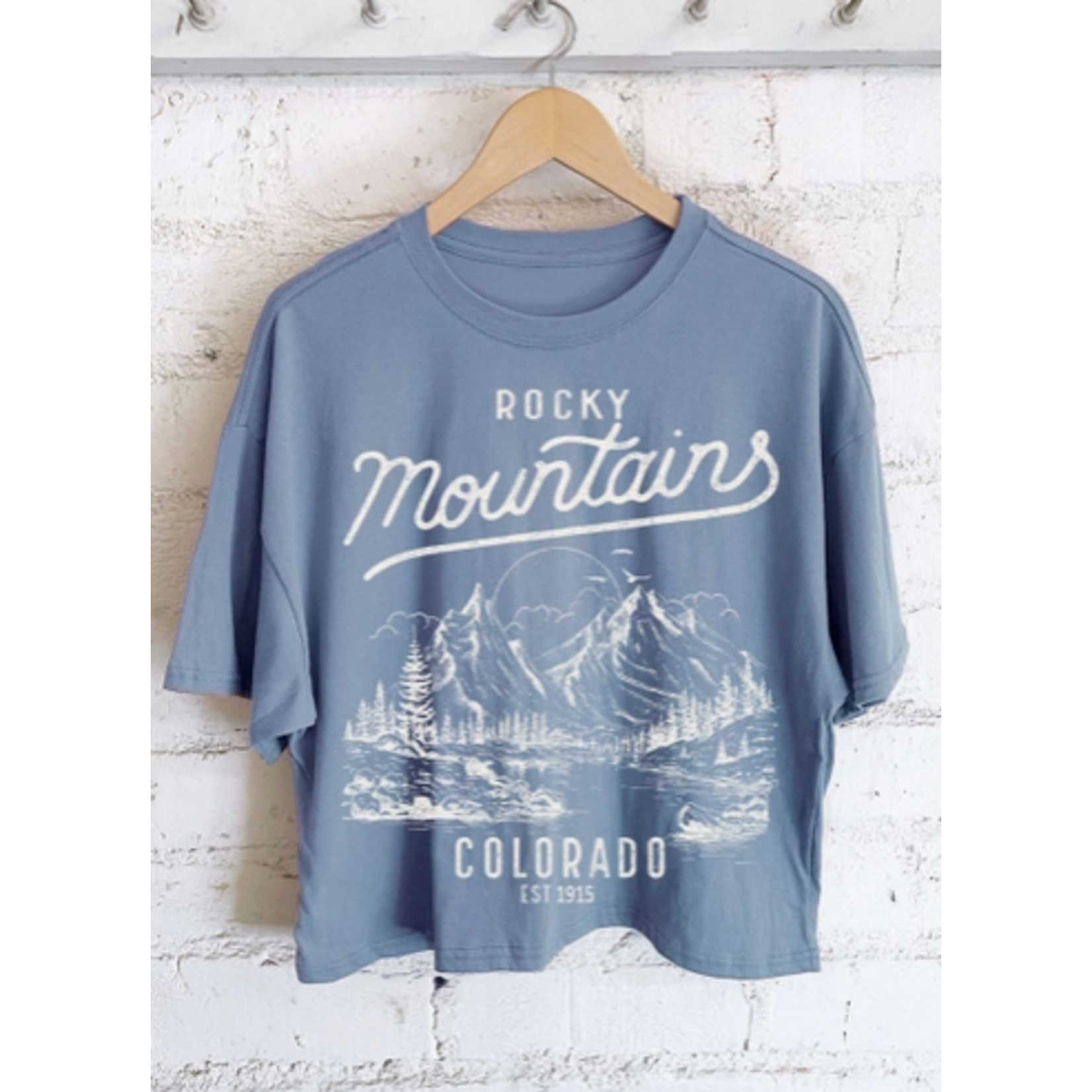 Rustee Clothing Rustee Rocky Mountain Script Long Crop