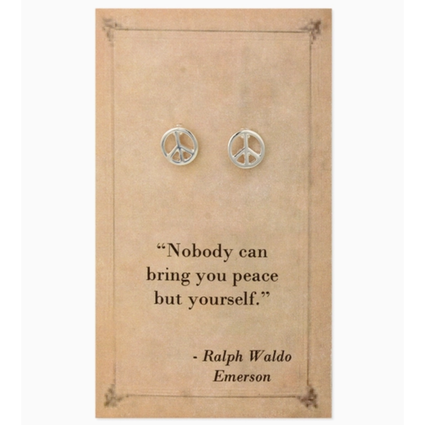 ZAD ZAD Literary Quote Peace Post Earrings