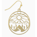 ZAD ZAD Majestic Mountain Gold Earrings