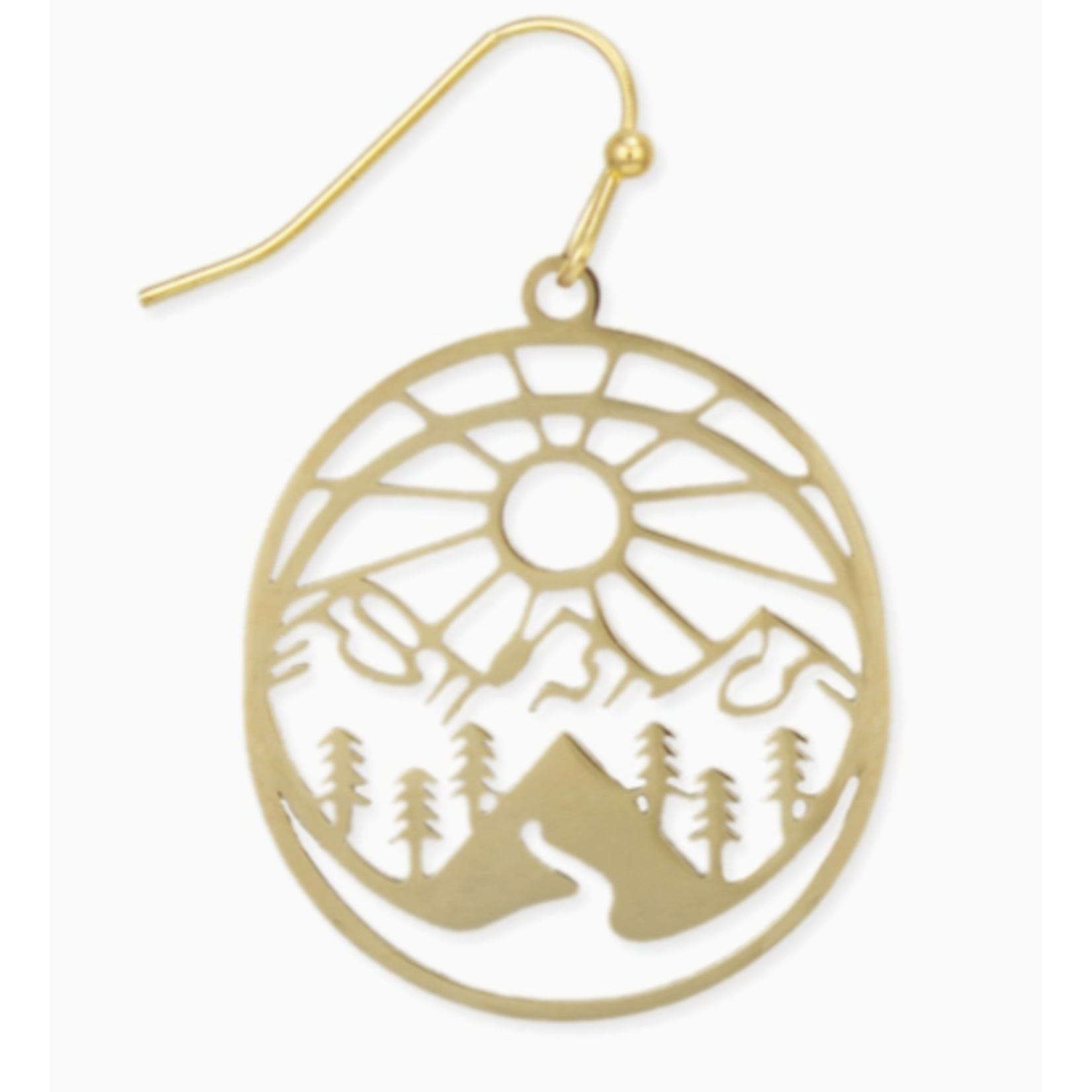ZAD ZAD Majestic Mountain Gold Earrings