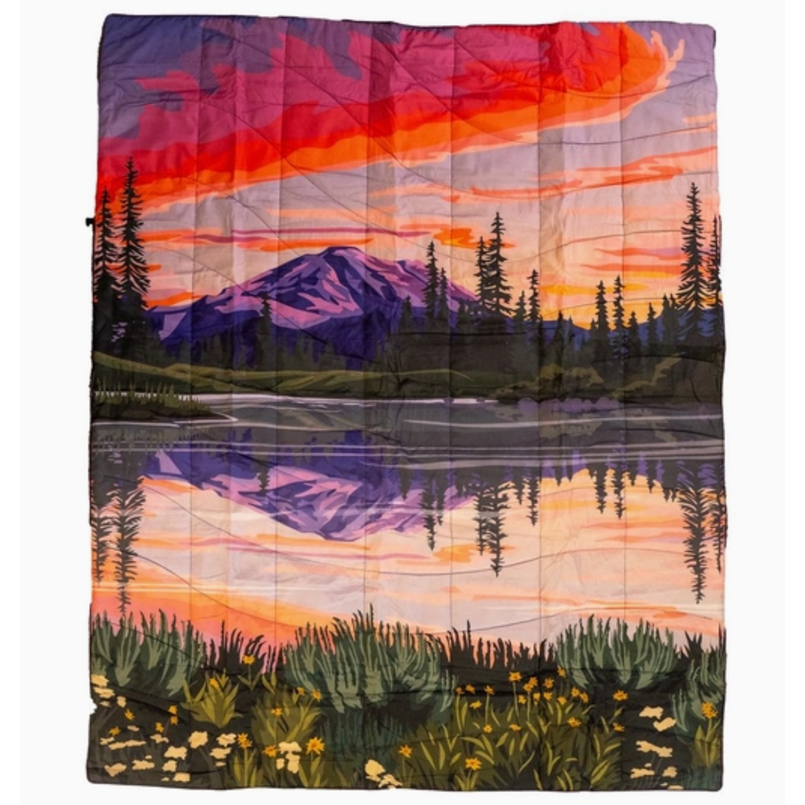 The Montana Scene TMS Puffy Outdoor Blanket-Summer Glow