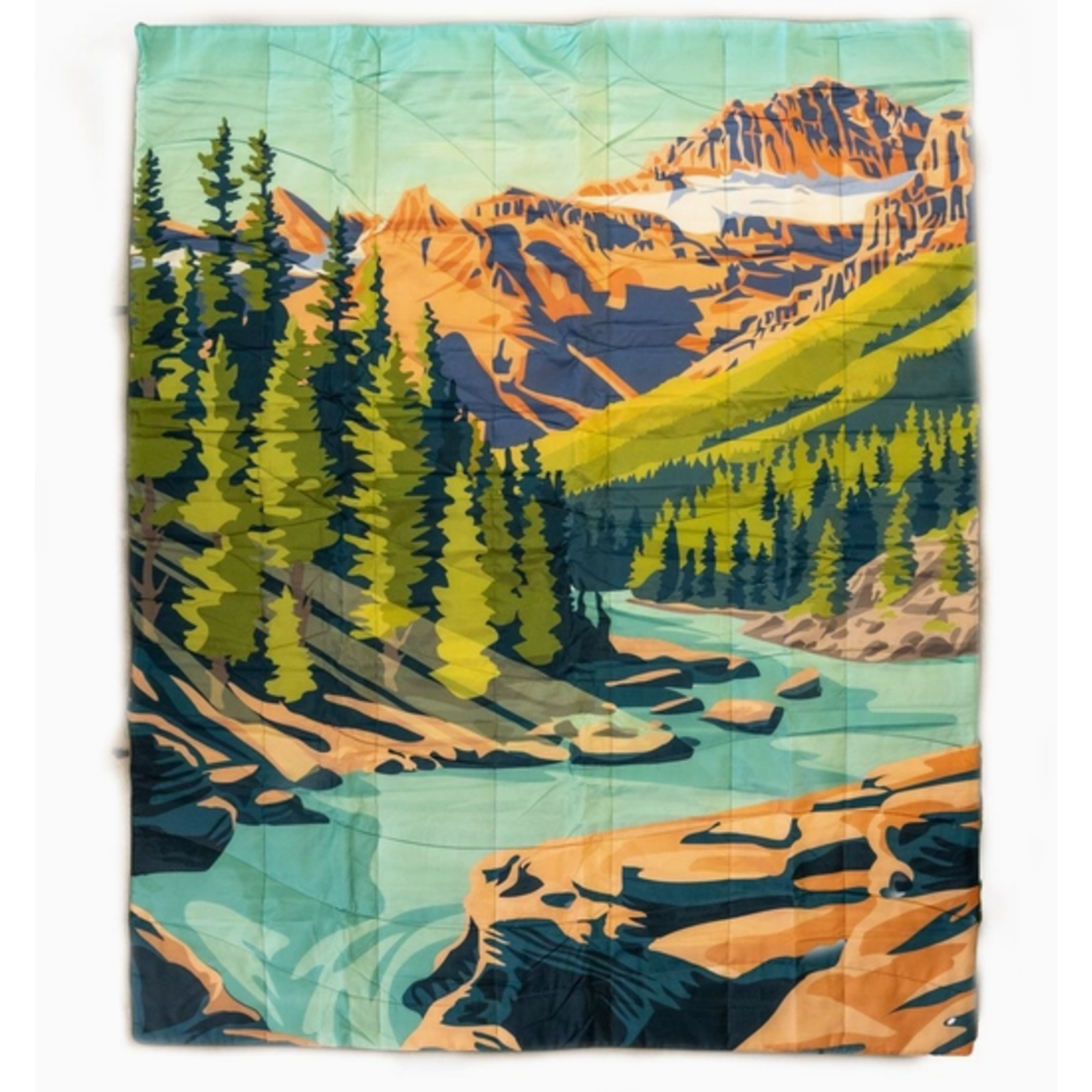 The Montana Scene TMS Puffy Outdoor Blanket-Wildwood Stream