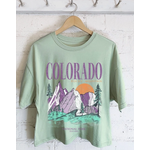 Rustee Clothing Rustee RM Purple Graphic Long Crop