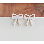 Spiffy & Splendid S&S Bow Studs - White