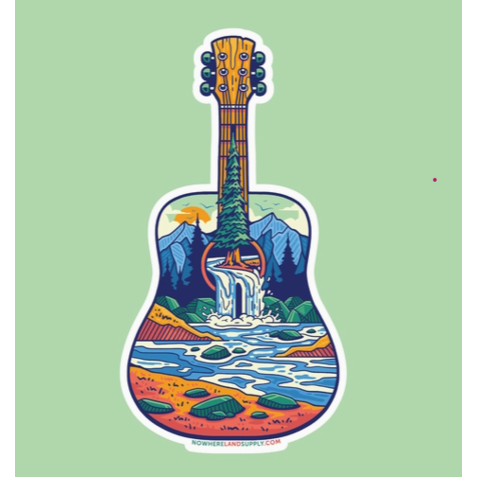 Nowhere Land Nowhere Land-Guitar Outdoors - Sticker