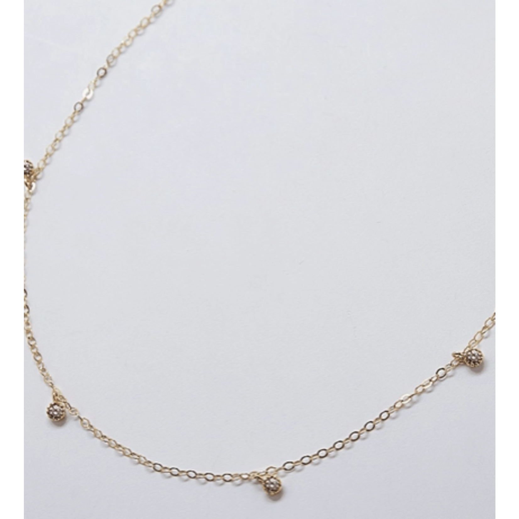 Admiral Row AR White Cz Gold Filled Choker Necklace