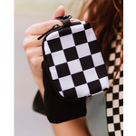 Modern+Chic M+C Kyleigh Dual Pouch Wristlet Wallet Black Check