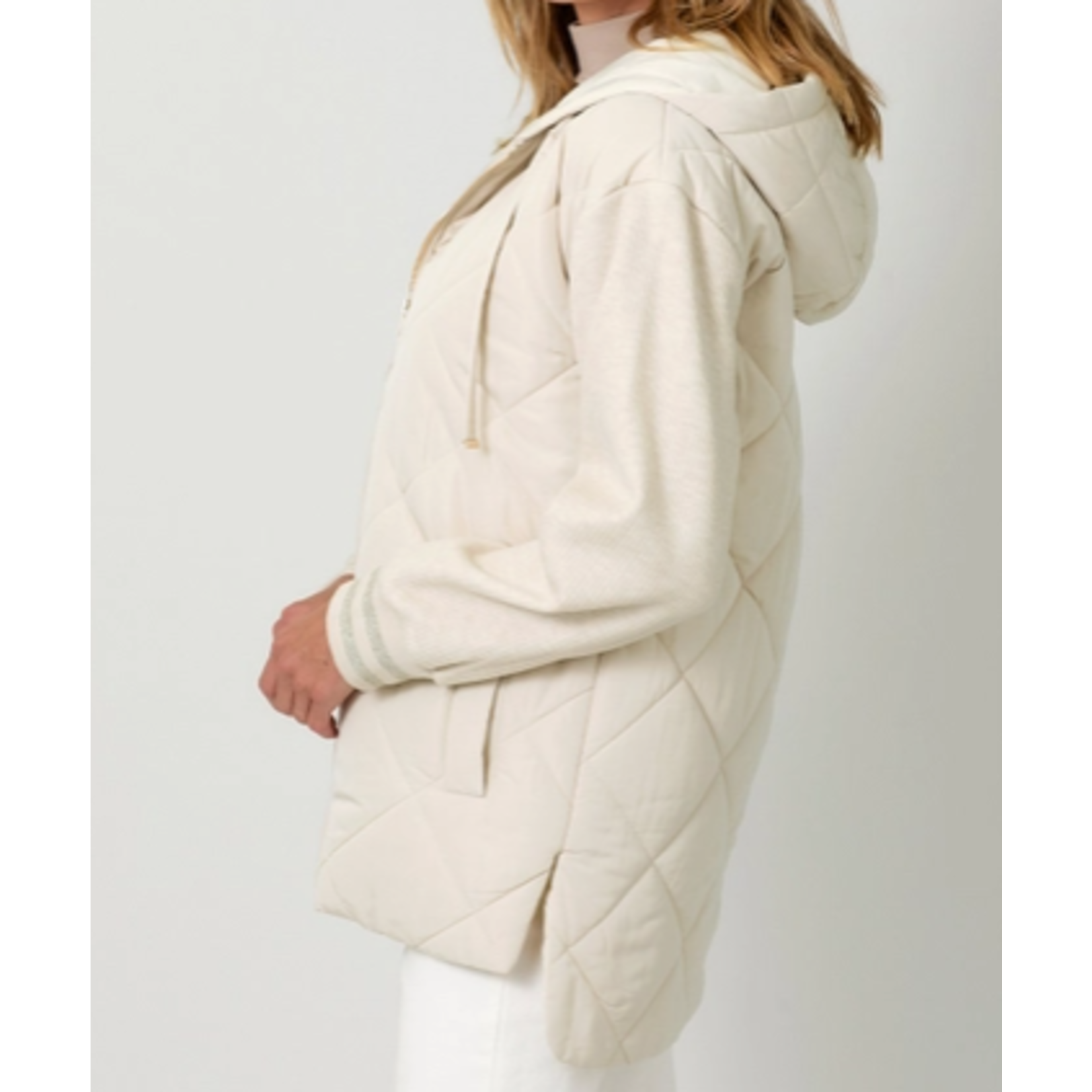 Mystree Mystree Mixed Sleeve Puffer Jacket