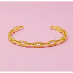 Ellison+Young E&Y Alternatively Linked Open Bangle Bracelet