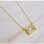 Ellison+Young E+Y Sweet Square Pendant Necklace Diamond Clean
